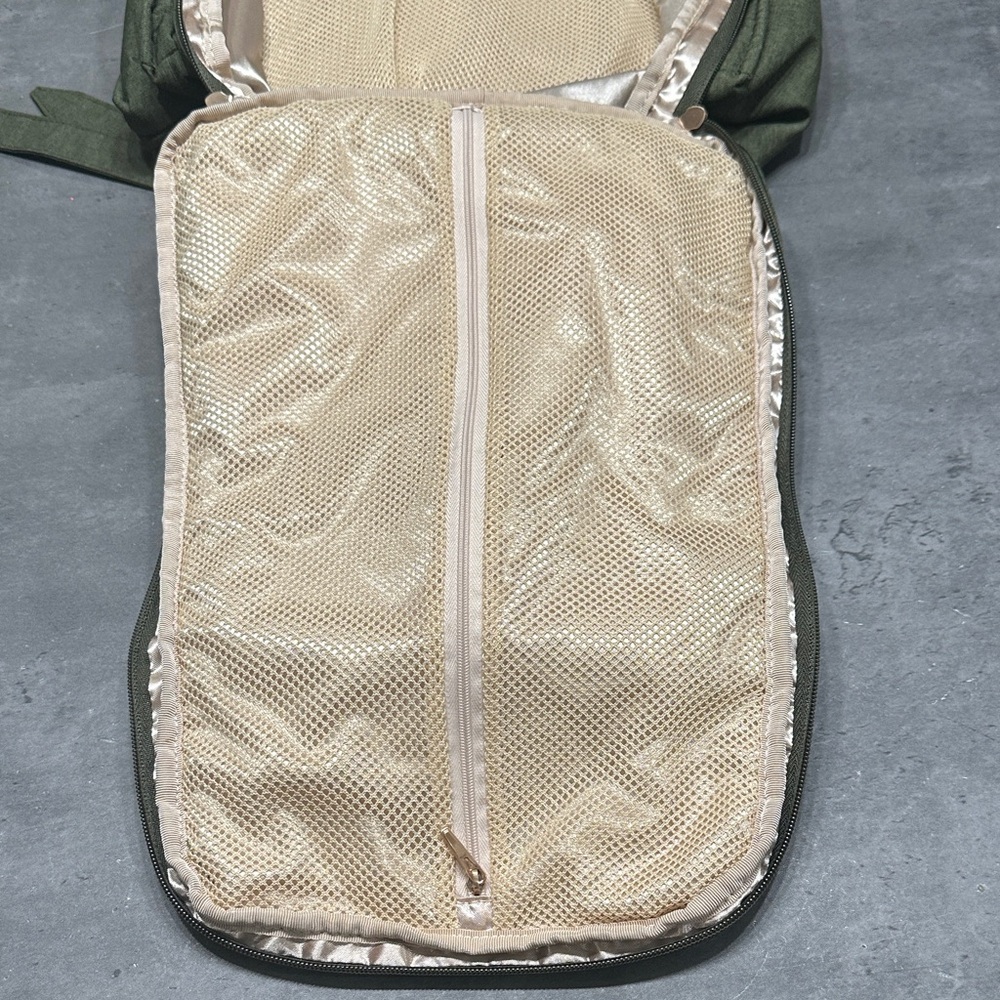 Ju-Ju-Be Be Right Olive Backpack diaper bag  with Gold Accents - Picture 4 of 12